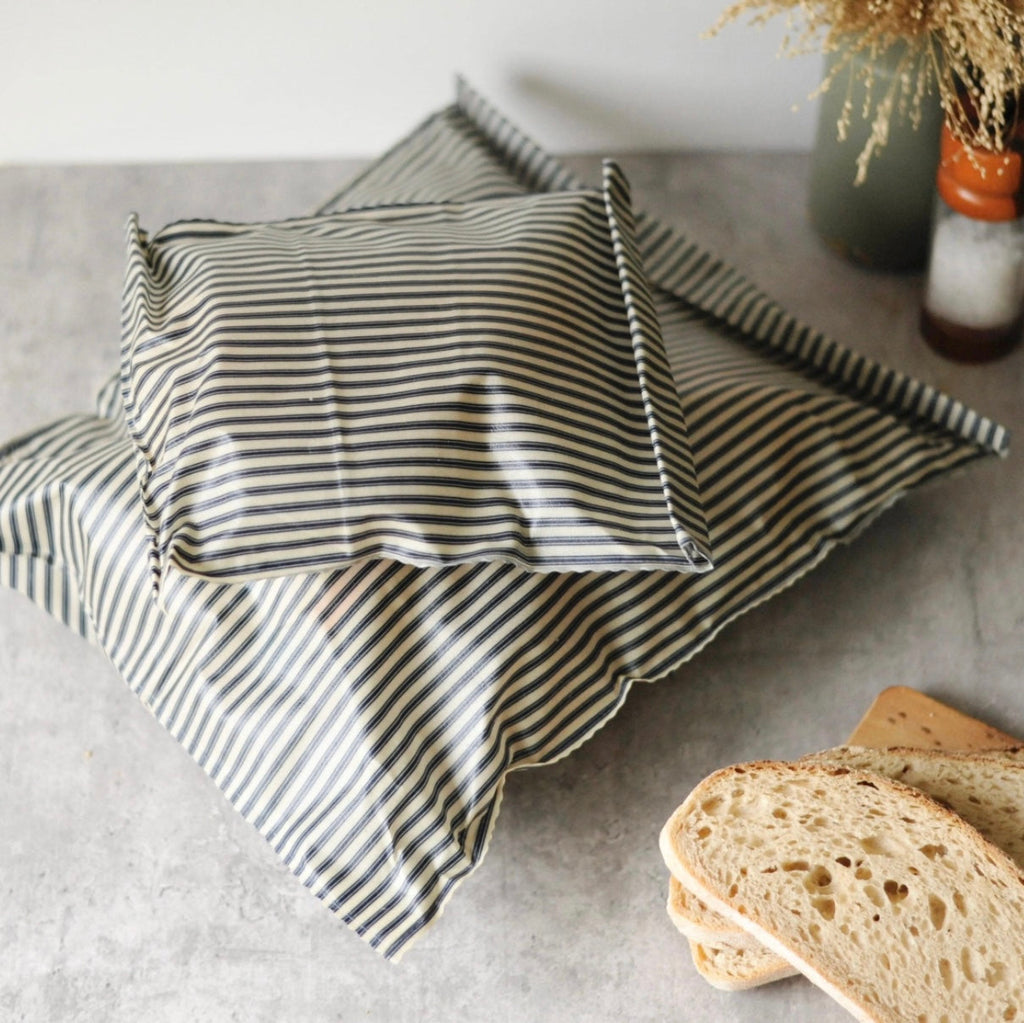 THE Bread Bag- Navy Striped