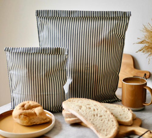 THE Bread Bag- Navy Striped