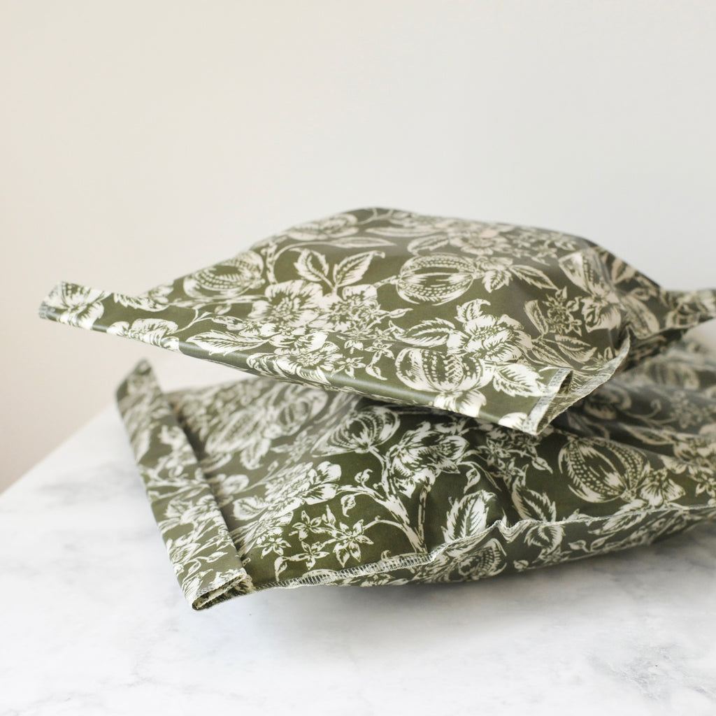 THE Bread Bag - Olive Heritage Floral