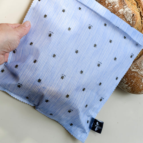 THE Bread Bag- Lou-bees Designed Blue Bee