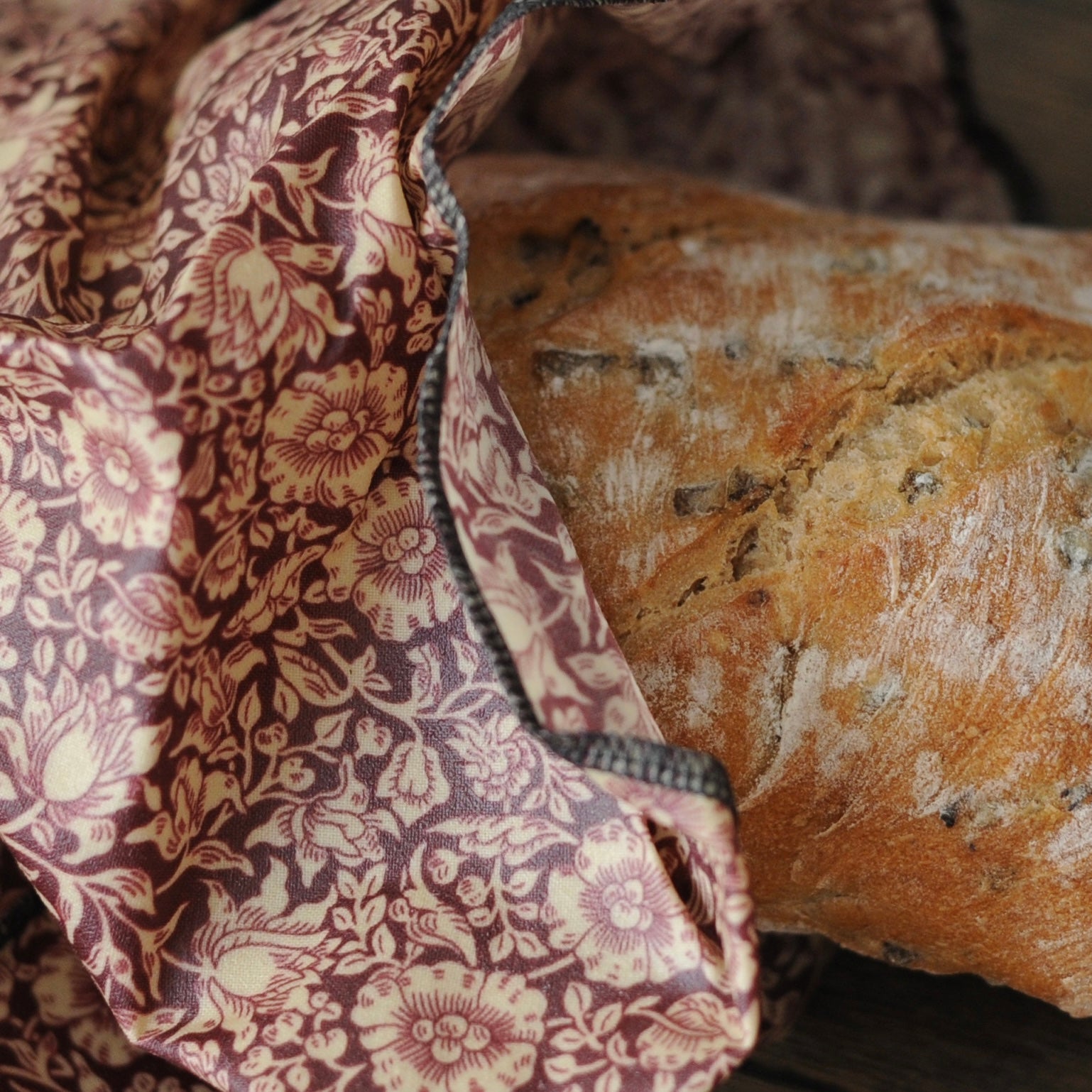 THE William Morris Beeswax Bag |Mallow Forest