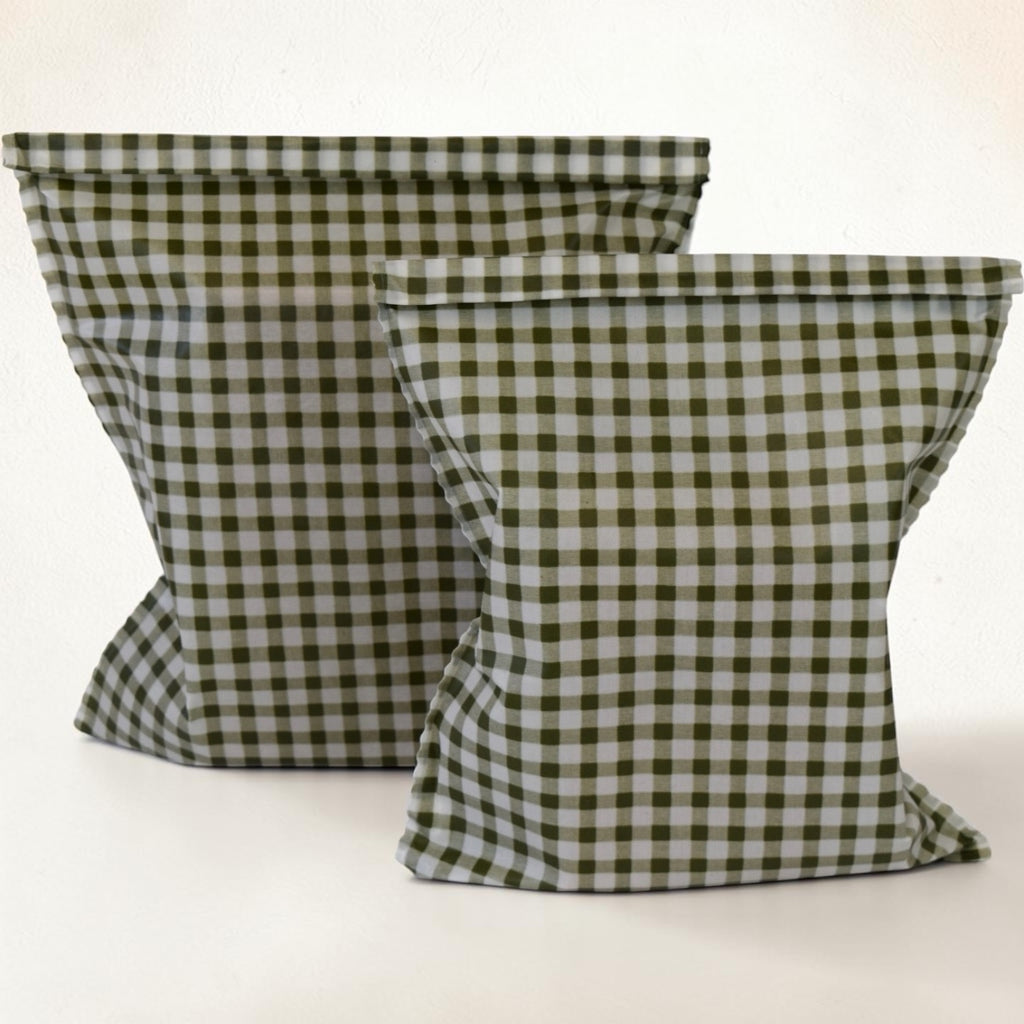 THE Beeswax Bag – Olive Check