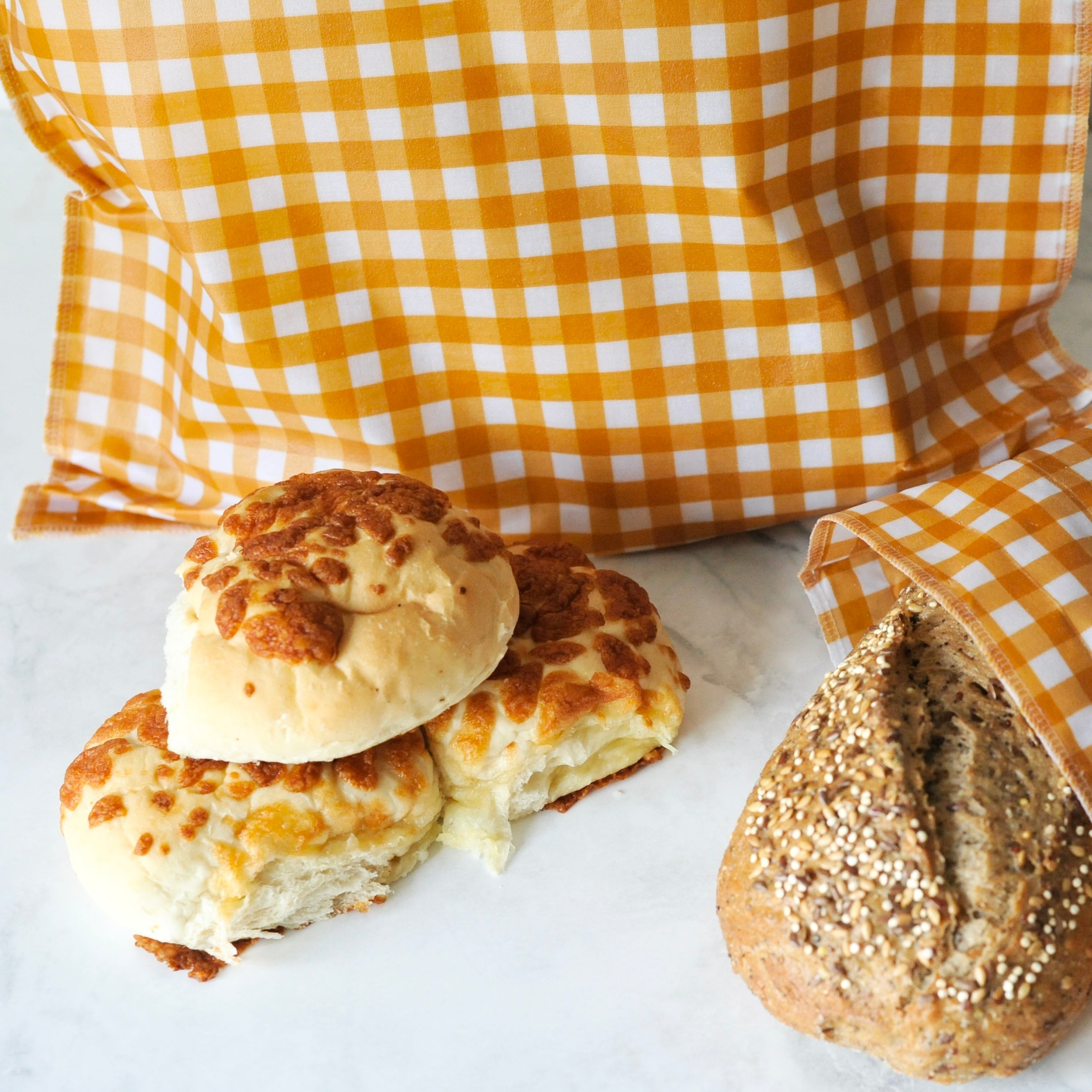 THE Beeswax Bag – Buttermilk Check