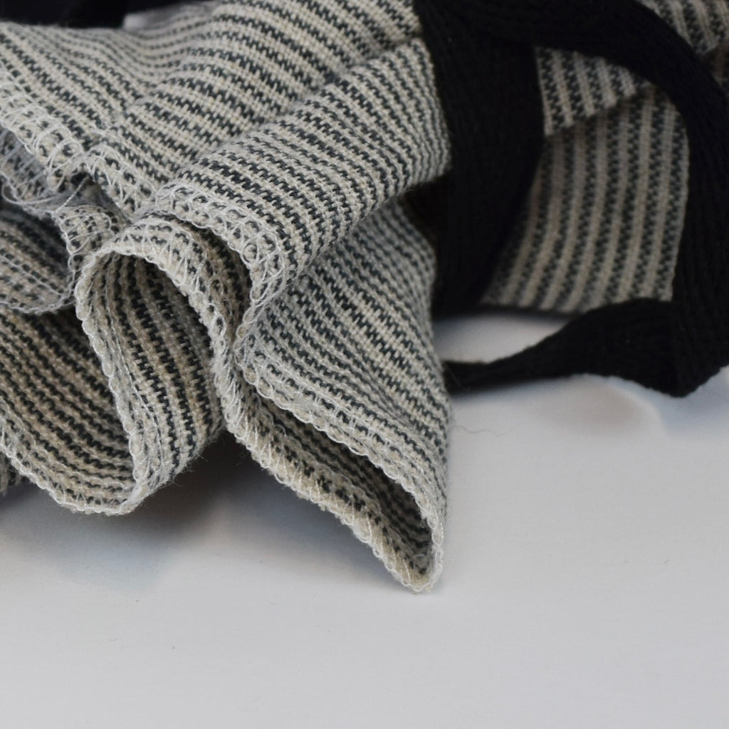 White Striped Linen Bread Bag