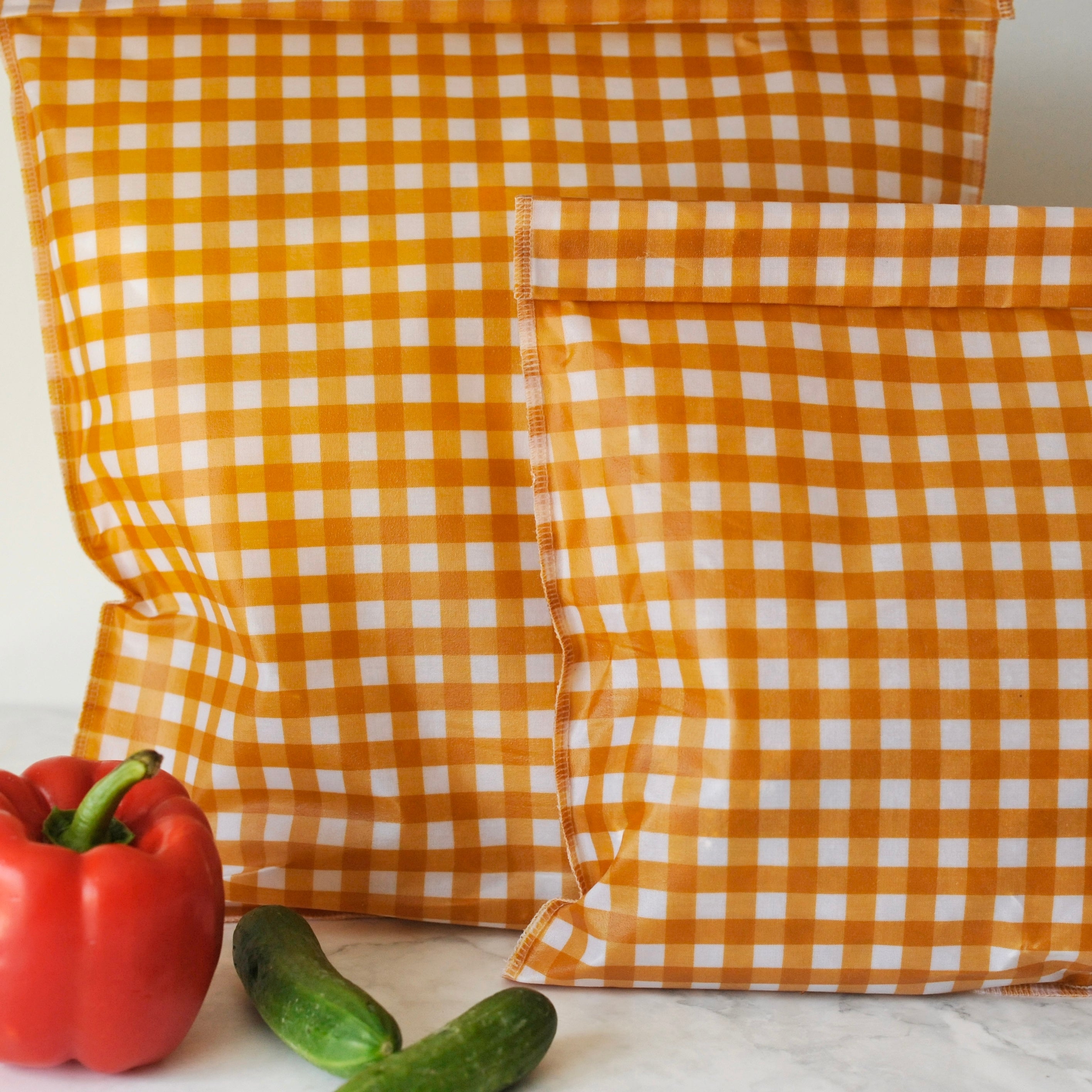 THE Beeswax Bag – Buttermilk Check