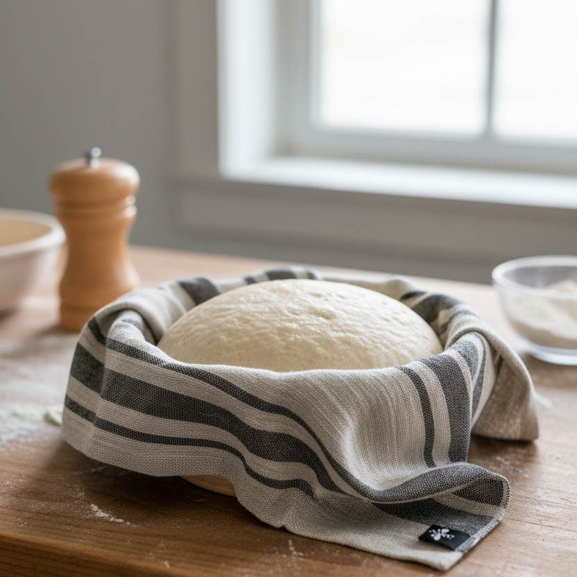 THE Couche Cloth-Heavy Linen Black striped