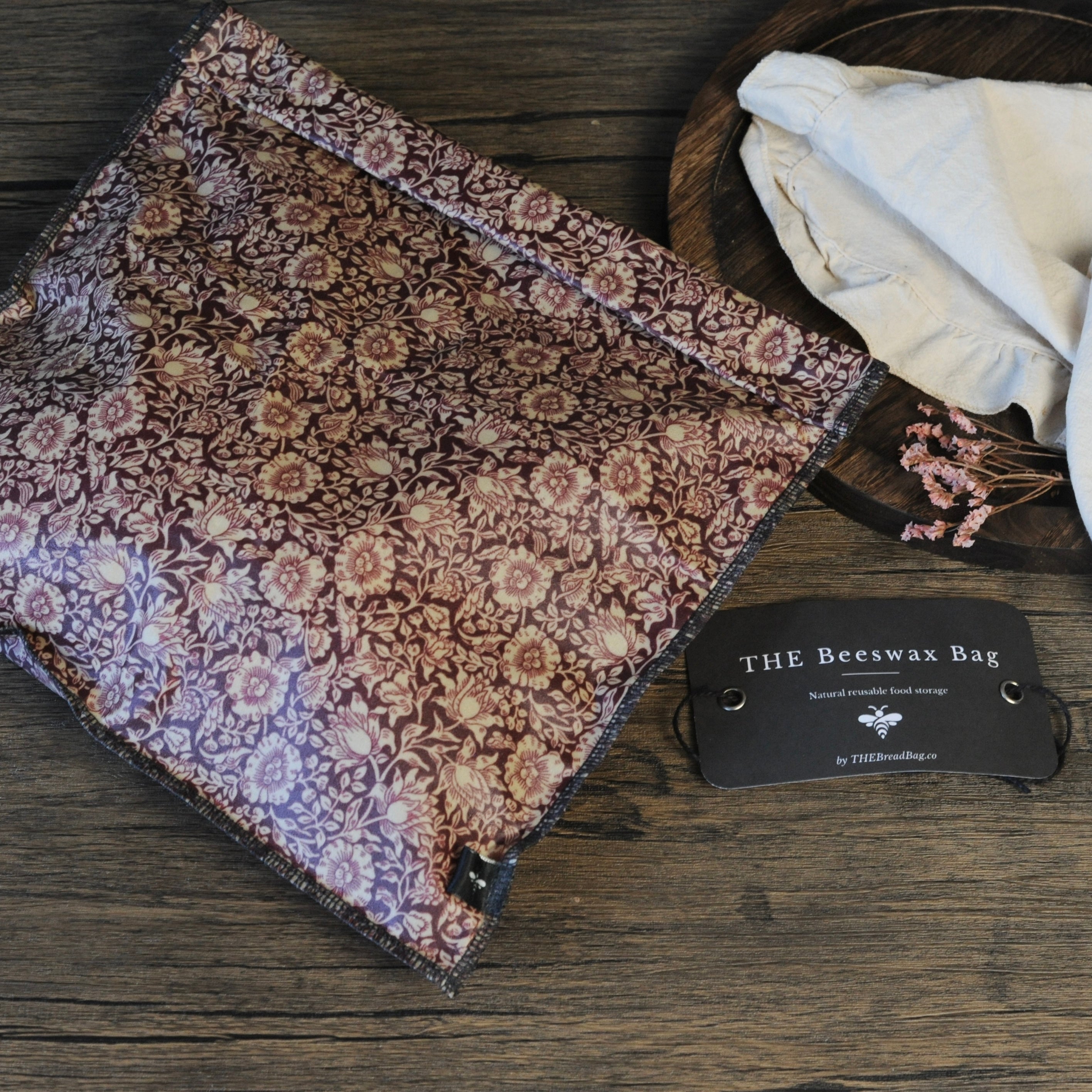 THE William Morris Beeswax Bag |Mallow Forest