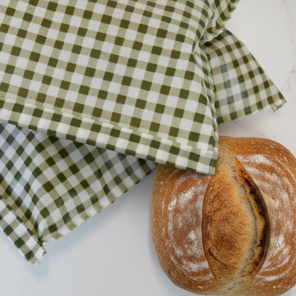 THE Bread Bag-Olive Green Timeless Check Premium Bags