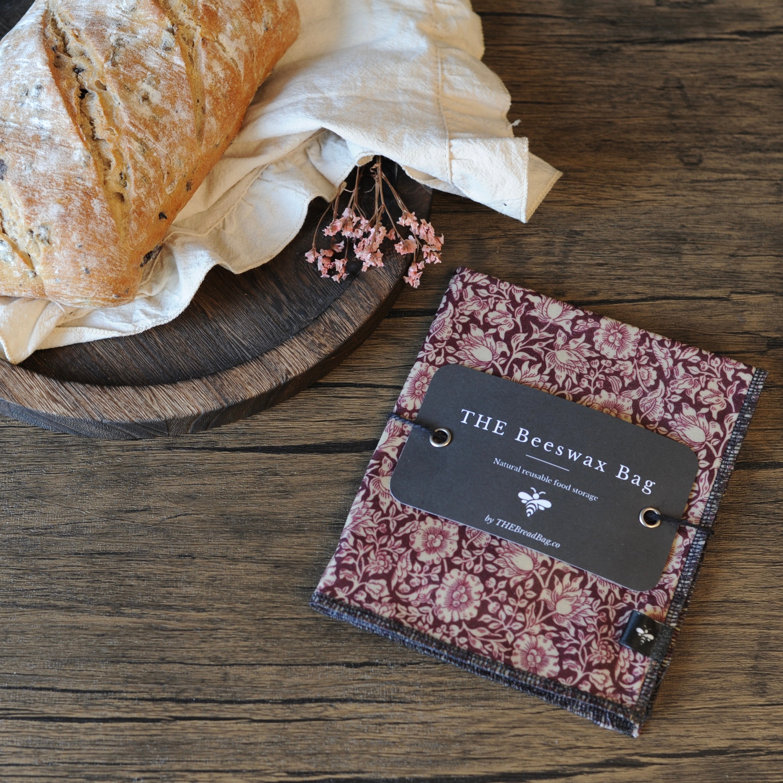THE William Morris Beeswax Bag |Mallow Forest